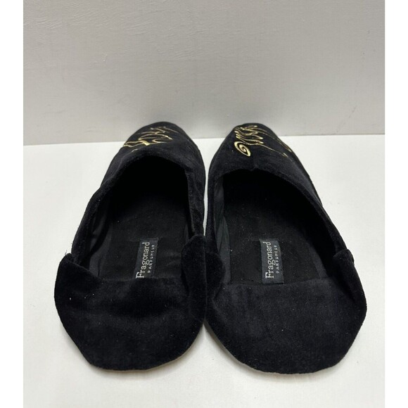 Fragonard Parfumeur men size XL velours black babouches with gold embroidery - Picture 7 of 9